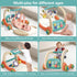 3 1 Tummy 5 0-14 in Baby Play Mat Gym, Kick and Play Piano Gym with Music Light, Activity Time Play mat with Learning