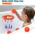 Bath Toys – Bathtub Basketball Hoop for Toddlers, 4 No-Hole Balls & Strong Suction Cups, Fun Bath Toy
