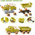 2.2lb Playset, 3 4 5 6 Eaciilee Play Sand Farm Toys, Farm Sensory Bins with Play Sand, Animal, Take Apart Truck Trailer
