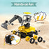 Take Apart Toy Excavator with Electric Screwdriver, Remote Control Construction Set for Indoor/Outdoor STEM Play