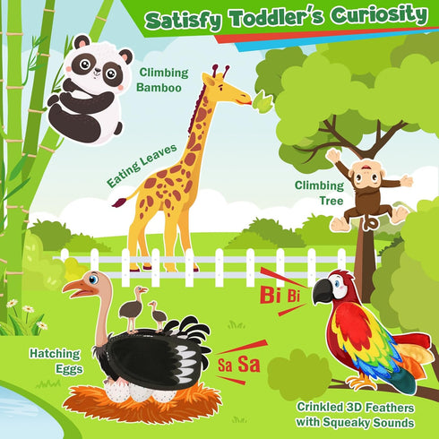 1-3: 1 2-4 Busy Book for Toddlers Busy Board for Year Old Montessori Toys, Quiet Books Toddler Activity Board