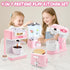 Playset Sets 4-8,Pink 3-5 Play Kitchen Accessories,Toy Kitchen Appliances with Blender,Coffee Maker,Mixer,Toaster,Kids