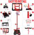 GMAOPHY Kids Basketball Hoop with Stand, Adjustable Basketball Set for Boys Age 3-8, Indoor Outdoor Sport Game