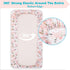 Crib Sheets Girl 2 Pack Set, Toddler Bed Sheets Set, Floral Print Fitted for Standard Crib & Toddler Mattress