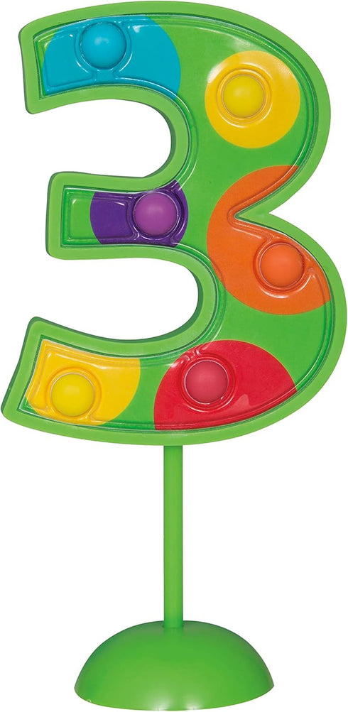 Vibrant Light-Up Accessory Green Flashing Number "3" Decoration - 6.75" (1 Pc.) for Memorable Moments