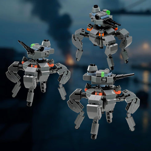 6021 Set, 14+ MyBuild Armed Forces Alpha Fire Support Robot Building Kit, Heavy Tactical Mech with Missile Pod