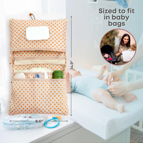 HAMUR Baby Diaper Bag Organizer Compact & Foldable Stroller Pouch for Newborn Essentials | Travel-Friendly | Fits Boys