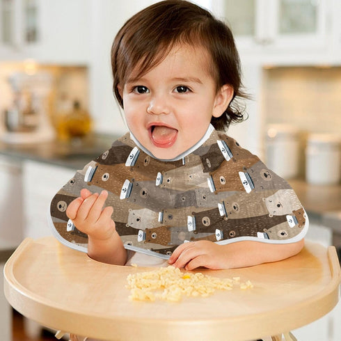 decor gift 4 Pack 22x11in Cotton Neutral Burp Cloths Easy Care Naughty Ocean Brown Bear Milk Spit Up Cloth for Gender