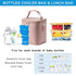 Pack 6 9 Breast Milk Cooler Bag with Ice Fits Baby Bottles Up to Ounce, Baby Bottle Bag with Shoulder Strap for Nursing