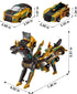 Gkiozu 2 1 3-12, Magnetic Dinosaur Car Toy - in Crash & Transform Vehicle to Dino, No Battery Needed for Kids Age