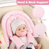 2 1 0-12 SWESEN Infant Car Seat Insert & Strap Covers, Car Seat Head Support for Baby Girls Boys, in Breathable Air
