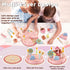 Set, Sets 3-5, 4 5 HERSITY Wooden Birthday Cake Play Wooden Food for Play Kitchen Toy Tea for Toddlers Kids Pretend