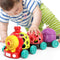 MOONTOY Baby Cars Toys for Babies 6-12 Months - Infant Toys Train, Soft Cars Ball Rattle, Musical Toddler Push Truck