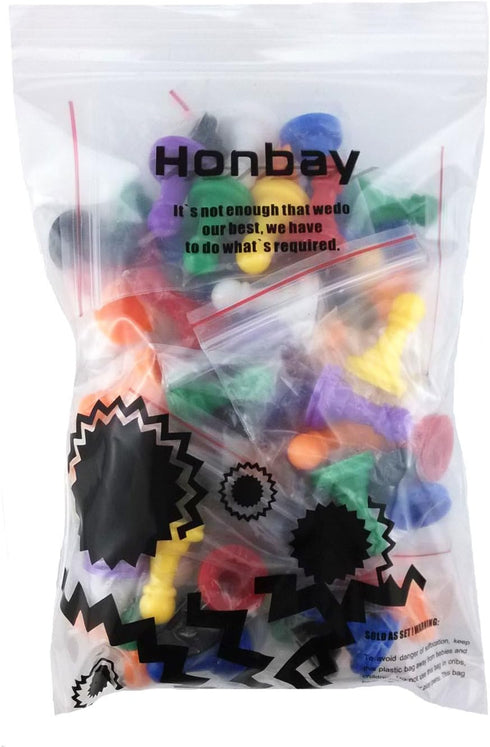 Honbay 80pcs Multi-Color Plastic Pawns Pieces for Board Games, Tabletop Markers Component
