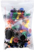 Honbay 80pcs Multi-Color Plastic Pawns Pieces for Board Games, Tabletop Markers Component