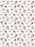 Jynexis 52x28 Ice Cream Cherries White Print Baby Crib Sheets, Cotton Fitted Crib Sheet, Soft Breathable, Fits Standard