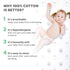 18x36x2 Baby Cradle Sheets Fitted - Compatible with Arms Reach Co Sleeper Cambria, Clear Vue, Mini Ezee,Bassinet - Pure
