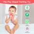Silicone Teething Toys, 2PCS Flip-Flop Shaped Teething Toy for Babies 3-12 Months | Textured Silicone for Sore Gums