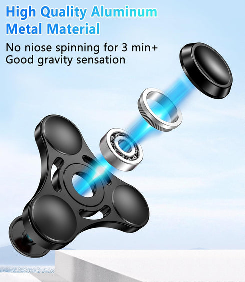 3-5 ATESSON Fidget Spinners Toy,Ultra Durable Stainless Steel Bearing High Speed Min Precision Brass Metal Finger