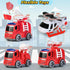 1 2 3 Old,5 1 12-18M+ Toddlers Truck Toys,Boy Toys Gifts for Years in City Fire Transport Truck with Lights