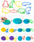 Set 69Pcs Letter Molds Tools for Kids Accessories, Rollers and Cutters, Numeral Various Plastic Animal Molds and Art