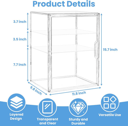 Countertop, 3 2 LANLISA Baby Bottle Storage Organizer for Tiers Clear Acrylic Bottles Station Organizer, Bottle Storage