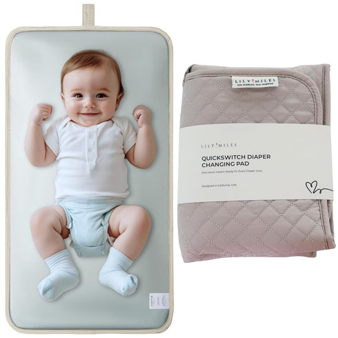 Lily Miles Diaper Changing Pad Portable, Baby Changing Mat with Magnetic Latches,