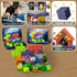 Voxifyx 48 Set Magnetic Building Blocks, Piece with Portable Iron Box, Kids Toys for STEM Learning, Children's Travel