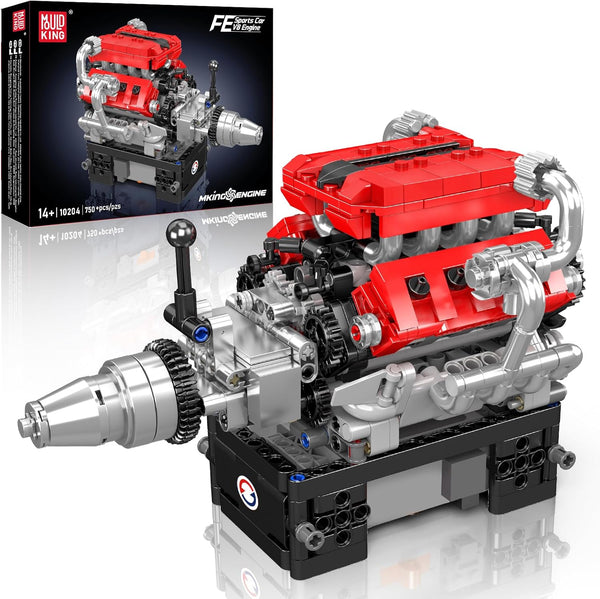 Mould King 10204 V8 Engine Model that Works - Build Your Own