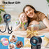 AMTIFO Baby Powerful Stroller Fan, Portable Fast Charging Mini Fan with 4 Speeds, Flexible Clip On