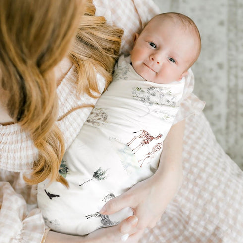 GRSSDER Baby Blankets - Super Soft Stretchy Jersey Knit Swaddle Blanket for Baby Girls and Boys, Double Layer