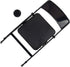 12" 1/6 AUEAR, Plastic Mini Foldable Chairs Decoration Miniature Furniture Black Scale
