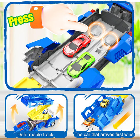VESIHOLO 3-5, 12 Set, 3 4 5+ Dinosaur Toys for Kids Dinosaur Truck with Cars Toys, Car Track Birthday Gifts Toys