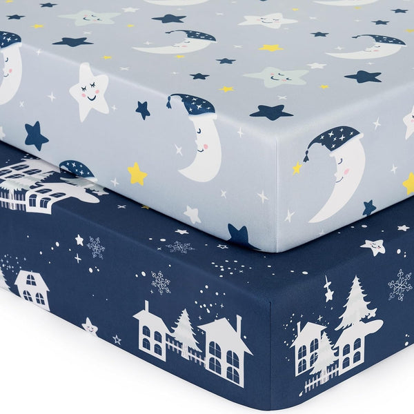 Yukkidds Baby Crib Sheets for Boys Girls Fitted Toddler Bed Sheets for Standard