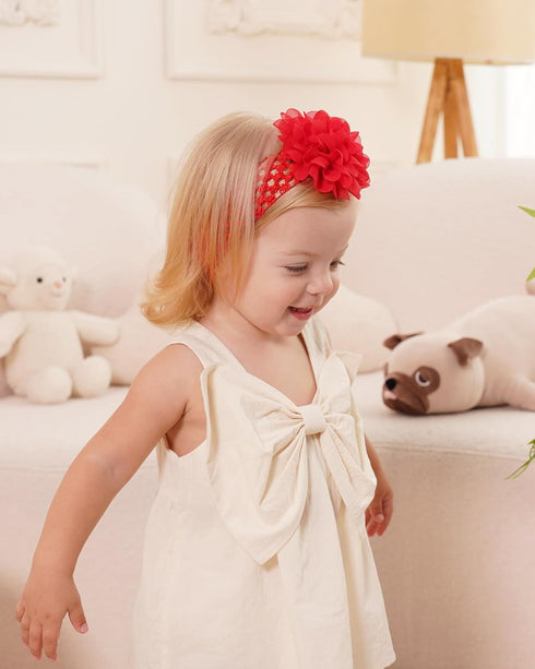 jollybows 18pcs Baby Girls Headband Chiffon Flower Soft Stretchy Hair Accessories for Newborns, Infants, Toddlers