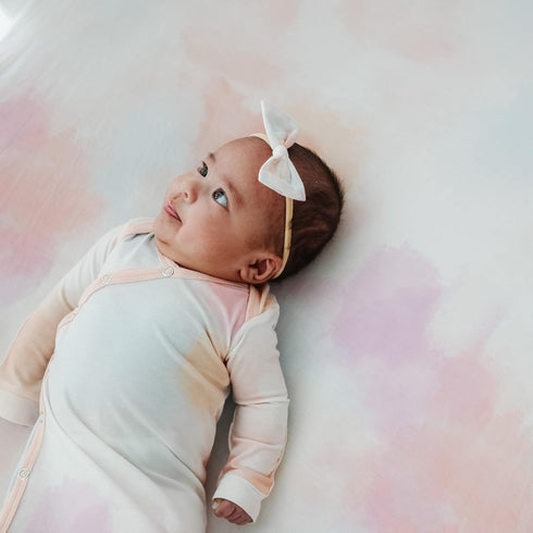 Soft Knit Crib Sheet for Toddlers in Nova Design by Copper Pearl