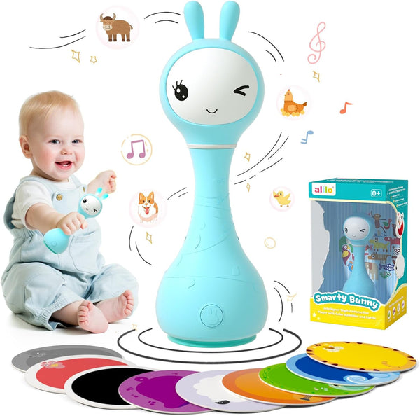 alilo Smarty Bunny Baby Rattle Musical Light Up Toys, Infants Newborns Baby Toys