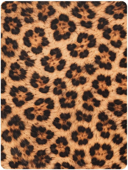 CZXW 52" 28" Leopard Fur Print Crib Sheets Fitted x Natural Cotton Soft & Breathable for Baby Crib Mattress