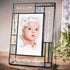 4x6 392-46V EP629 (4x6 Personalized Baby Picture Frame Grey and Yellow Engraved Glass Photo Nursery decor Newborn Gift