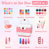 Kids Makeup Kit for Girls, Real Washable Makeup Toys, Princess Birthday Gift, Makeup Vanities for Ages 4-9