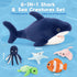 6Pcs 5 MaoGoLan Soft Shark Stuffed Animals with Sea Animals Inside - Bulk Plush Toys Stuffed Shark Stingray Octopus