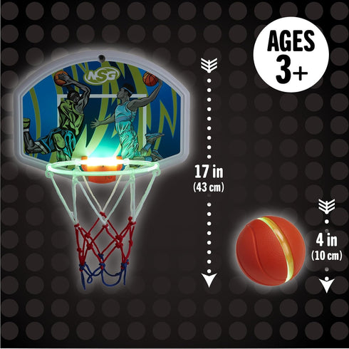 LED Light Up Basketball Toy Set for Boys and Girls - Ages 4 and Up