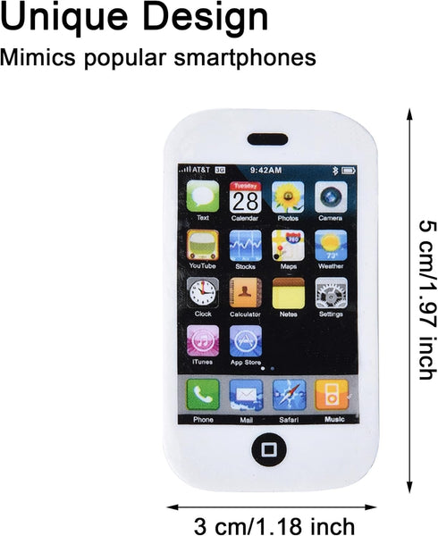 20Pcs Phone Erasers for Kids Bulk, Mini Cool Cell Phone Erasers for School Supplies and Party Favors