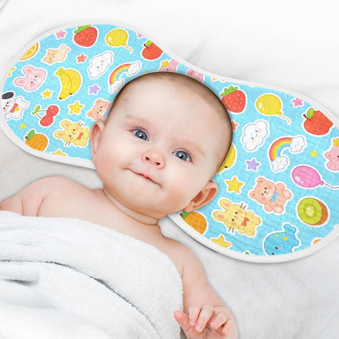 decor gift 4 Pack 22x11in Cotton Burp Cloths Baby Easy Care Cartoon Cute Animals Milk Spit Up Cloth for Unisex Babies