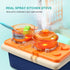 CUTE STONE Pretend Play Kitchen Sink Toys - Cooking Stove with Realistic Light and Sound