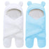 2 Pack Sherpa Baby Swaddle Blanket, Aquamarine and White