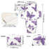 Purple Butterfly Pattern Portable Diaper Changing Pad for Newborn Girl & Boy - Baby Changing Pad Lightweight Waterproof