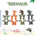 Dinosaur Toys Figure Set - Rubber Dinosaur Finger Puppets with Heads, Paws, and Feet, Bath Toys for Kids, 20pcs Finger