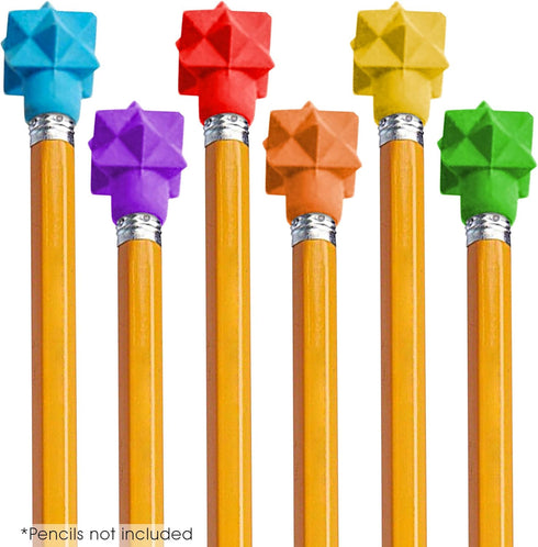 ArtCreativity Star Pencil Top Erasers for Kids - 48 Pcs Colorful Eraser Caps for Classroom Prizes, Teacher Rewards,