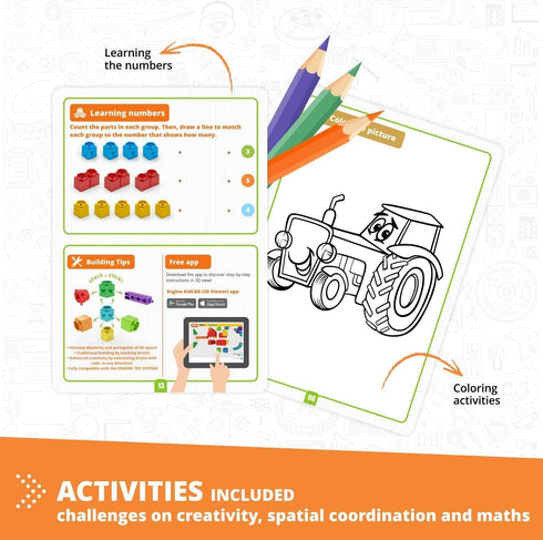 3+, (5 Engino STEAM Labs, Learning About Vehicles, STEAM Kit for Ages Building Blocks, STEM Kit for Girls & Boys